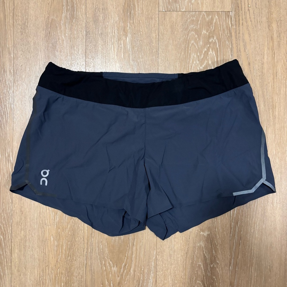 On Running Women's Black and Gray Athletic Shorts